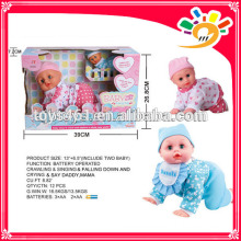 13" crawling doll baby + 6" mini toy doll